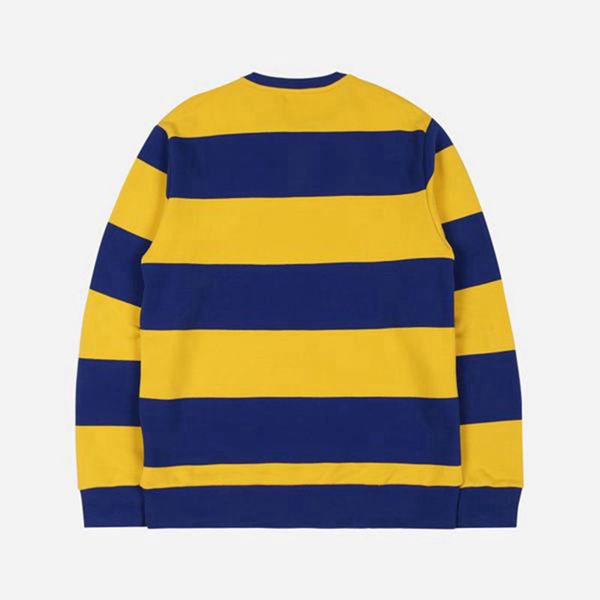 Sudaderas Fila Hombre Amarillo / Azul Marino - Striped - España 723689HNC